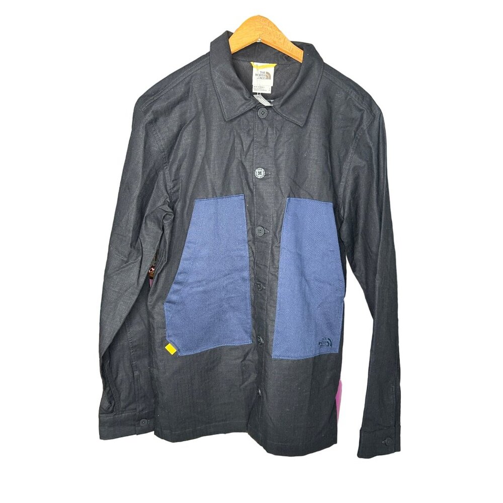 The North Face Field Shacket Pockets Button Front Utility Barn Coat Black XXL
